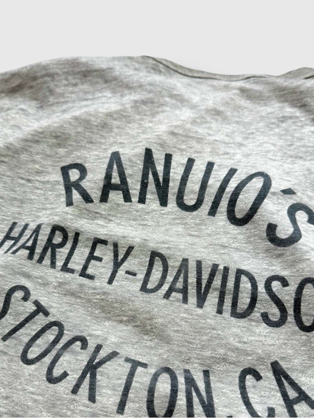 Vintage 70s Champion Blue Bar Harley Davidson Horsepower Shirt 2-Sided Stockton - Picture 8 of 9